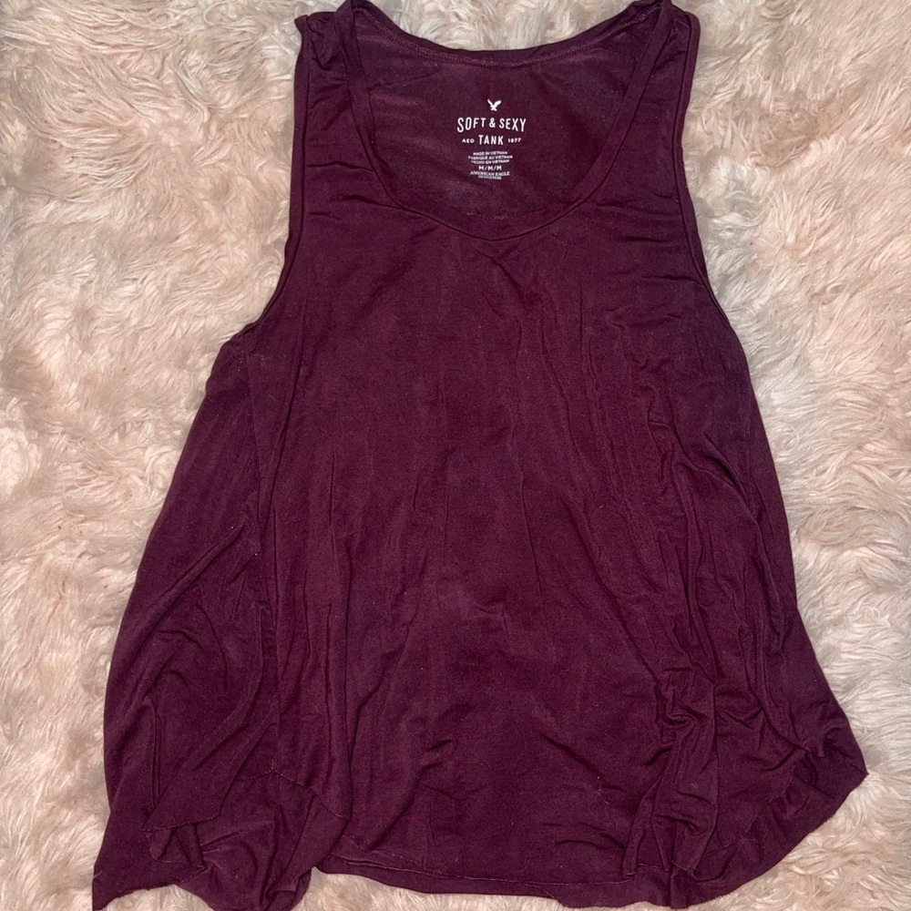 AE soft & sexy maroon tank top size: M